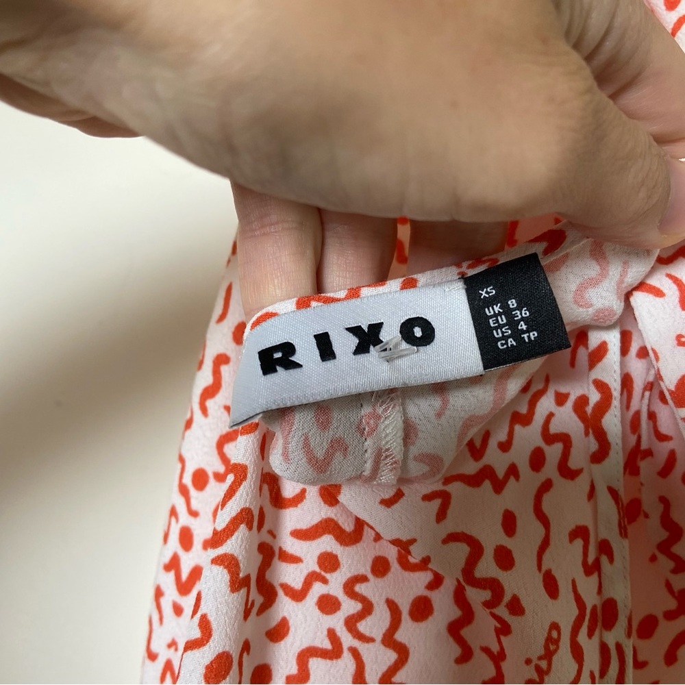 Rixo Marilyn Crepe Halterneck Midi Dress Extra Small - Picture 4 of 8